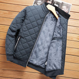 Men's Jacket Stand Collar Jacket Parka Winter Fleece Warm Jackets