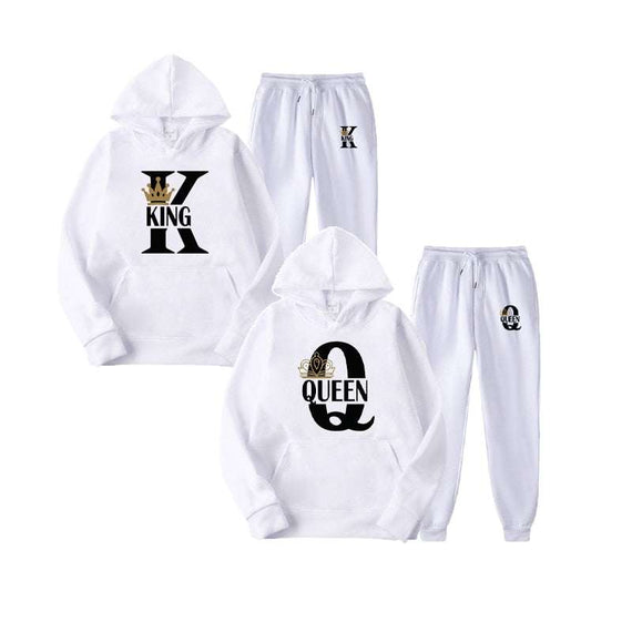 Fashion Couple Sportwear Set KING or QUEEN Streetwear