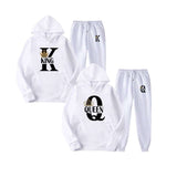 Fashion Couple Sportwear Set KING or QUEEN Streetwear
