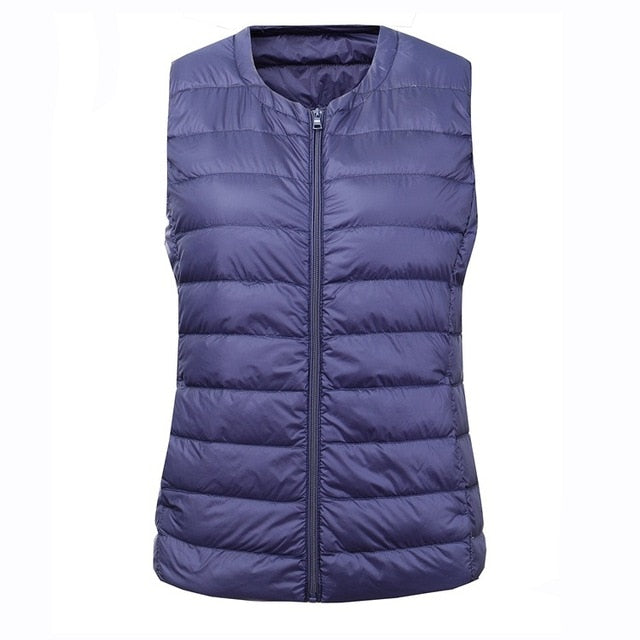 Large Size Waistcoat Women's Warm Vest Ultra Light Down Vest
