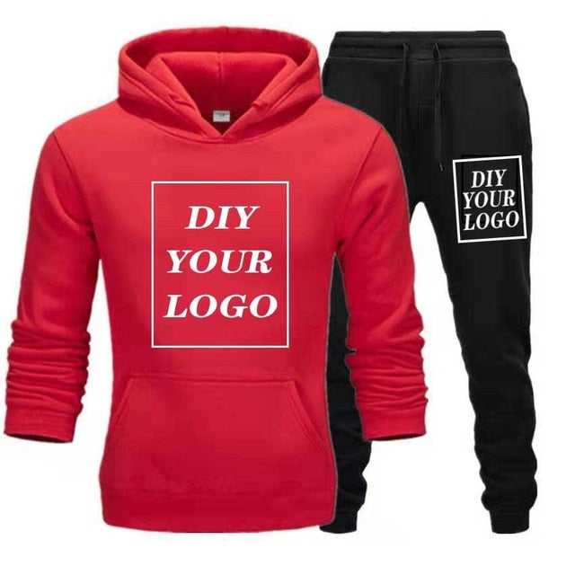 Customized logo Print Hoodies pants thick Sweatshirt Comfortable Unisex DIY