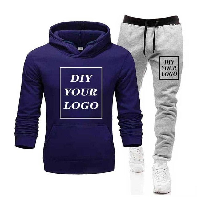 Customized logo Print Hoodies pants thick Sweatshirt Comfortable Unisex DIY