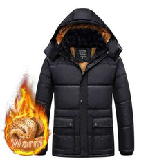 Elegant Men's Warm Winter Coat Plus Velvet Thicken Fur Overcoat - Acapparelstore