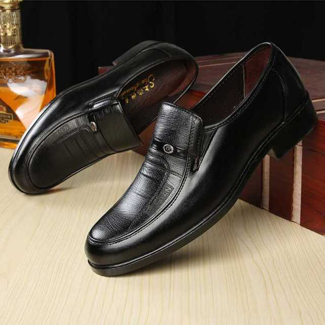 Men's Formal Business Oxford Shoes Office Work Breathable Flat Shoes - Acapparelstore