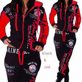 Two Piece Set Women's Jogging Hooded Tracksuits