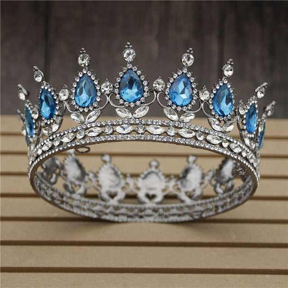 Women's Pink Crystal Rose Gold Flower Wedding Crown  Tiaras and Crowns