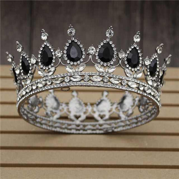Women's Pink Crystal Rose Gold Flower Wedding Crown  Tiaras and Crowns