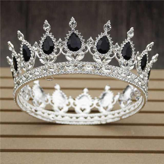 Women's Pink Crystal Rose Gold Flower Wedding Crown  Tiaras and Crowns
