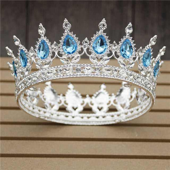 Women's Pink Crystal Rose Gold Flower Wedding Crown  Tiaras and Crowns