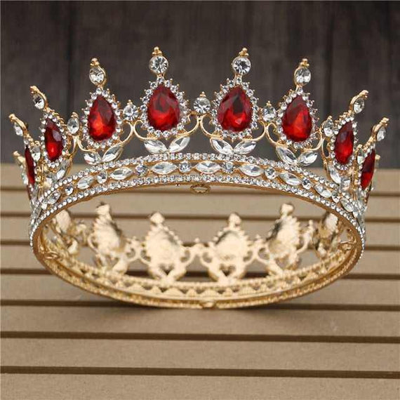 Women's Pink Crystal Rose Gold Flower Wedding Crown  Tiaras and Crowns