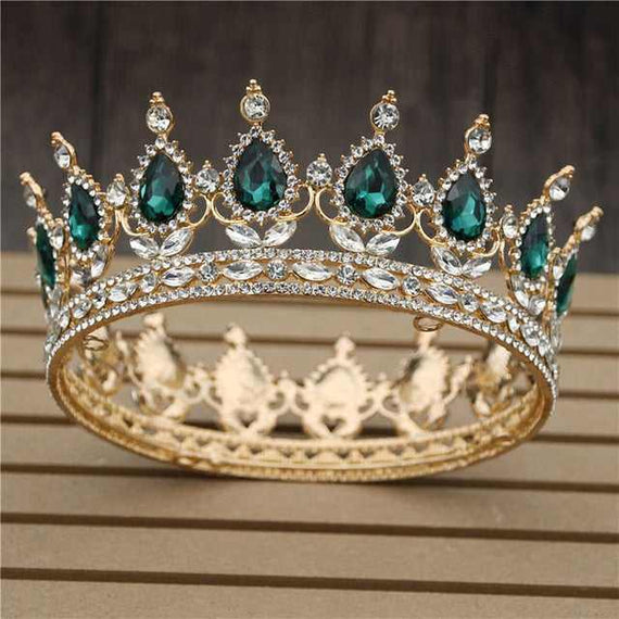 Women's Pink Crystal Rose Gold Flower Wedding Crown  Tiaras and Crowns
