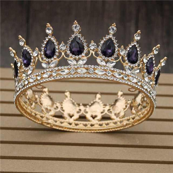 Women's Pink Crystal Rose Gold Flower Wedding Crown  Tiaras and Crowns