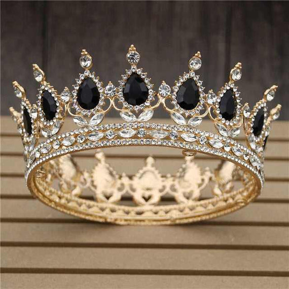 Women's Pink Crystal Rose Gold Flower Wedding Crown  Tiaras and Crowns