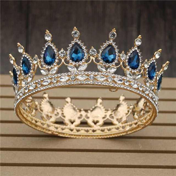 Women's Pink Crystal Rose Gold Flower Wedding Crown  Tiaras and Crowns