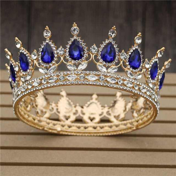 Women's Pink Crystal Rose Gold Flower Wedding Crown  Tiaras and Crowns