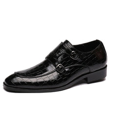 Men's High-Quality Square Toe Formal Dress Leather Shoes Italian Loafers Brogue Shoe - Acapparelstore