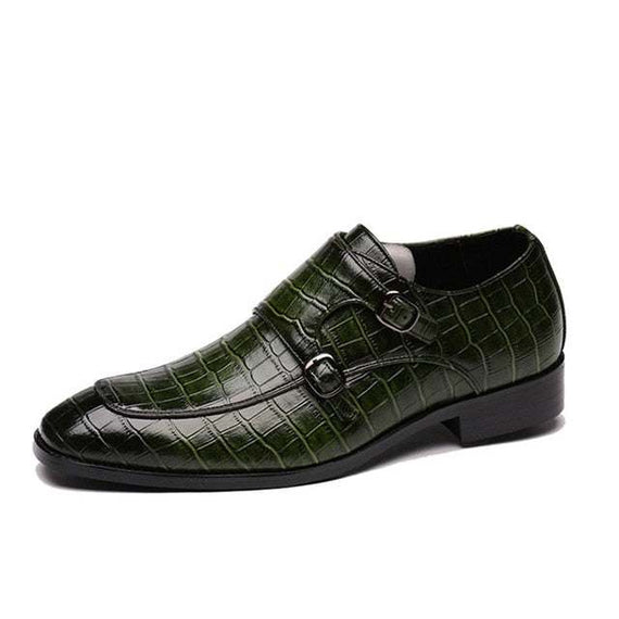Men's High-Quality Square Toe Formal Dress Leather Shoes Italian Loafers Brogue Shoe
