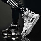Men's High Top Fashion Leather Sneakers Trend Hot Sale Comfortable Casual Shoes