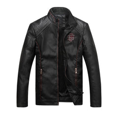 Men's Leather Suede Jacket Fashion Autumn Motorcycle PU Leather Coats - Acapparelstore
