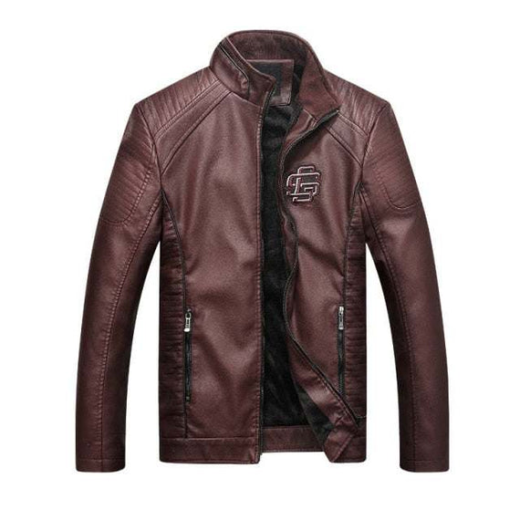 Men's Leather Suede Jacket Fashion Autumn Motorcycle PU Leather Coats
