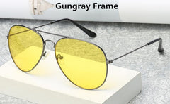Night Vision Glasses for Driving Fashion Aviation Yellow Sunglasses - Acapparelstore