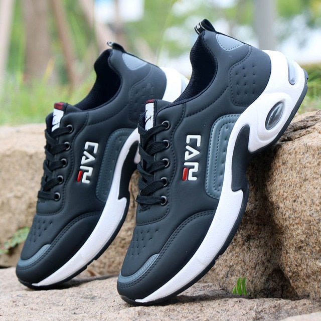 Men's Running Shoes Air Cushion Sneakers Breathable Outdoor Walking Shoes - Acapparelstore