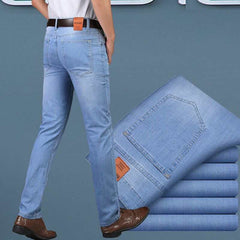 Men's 2020 Fashion Business Stretch Denim Trouser Casual Light Blue Vintage Pant - Acapparelstore