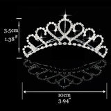 Princess Crown Birthday Gift Wedding Silver Crystal Floral Bridal Head Crown