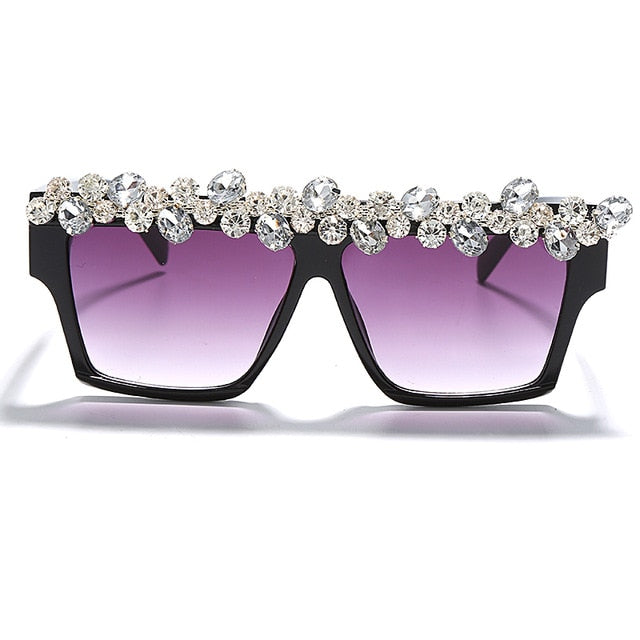 Oversized Square Diamond Sunglasses Women Luxury Brand Fashion Sunglasses - Acapparelstore
