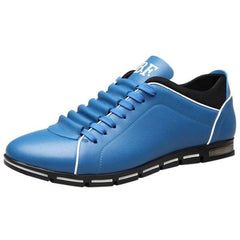 Men's Fashion Solid Leather Shoes Business Sport Flat Round Toe Shoes