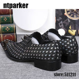 Men's Western Fashion Shoes Pointed Metal Toe Dress Shoes