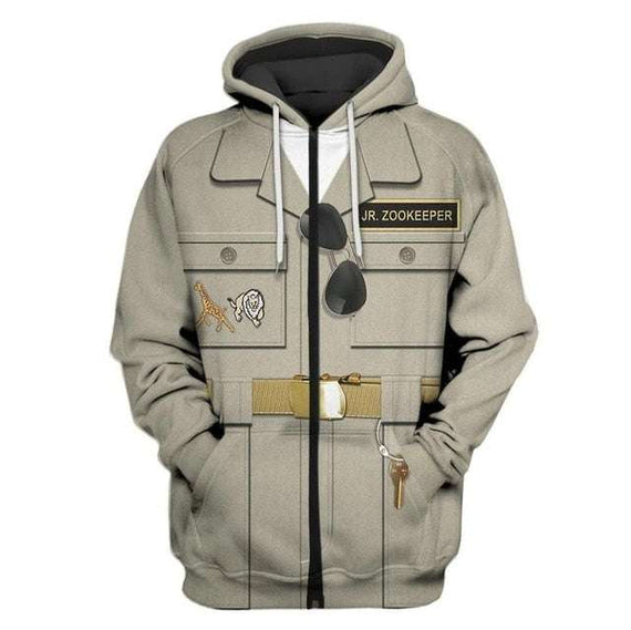 New Fashion Men's hoodies Zoo keeper Full Printed 3d Hooded Sweatshirt Unisex