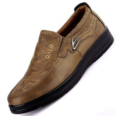 Upscale Men's Casual Fashion Leather Shoes Men Spring Autumn Flat Shoes - Acapparelstore