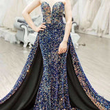 Vintage Evening Dresses Long Robe de Soiree Sexy High Split Backless Dress