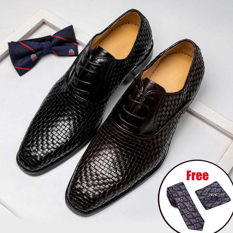 Men's Business Leather Shoes Brand Bullock Genuine Leather Shoes - Acapparelstore