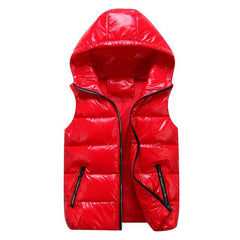 Women's Winter Hooded Vests New Bright Color Thick Warm Waterproof vest - Acapparelstore