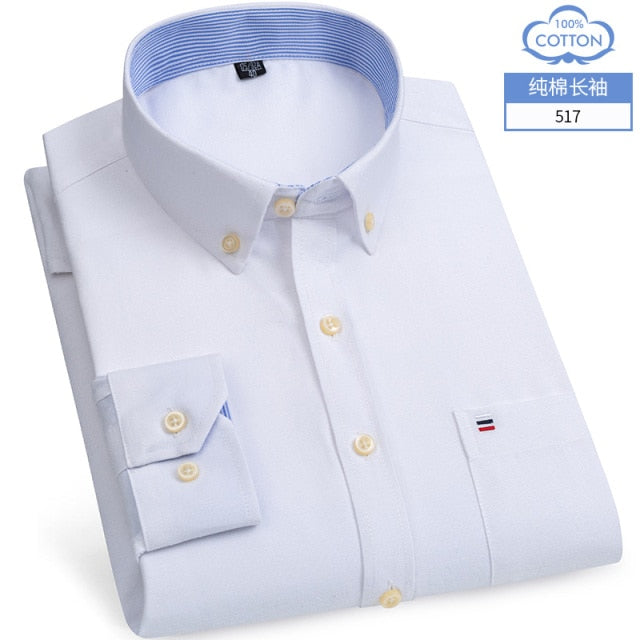 Men's Short Sleeve Shirts Oxford Plaid Striped Casual Dress Shirts - Acapparelstore