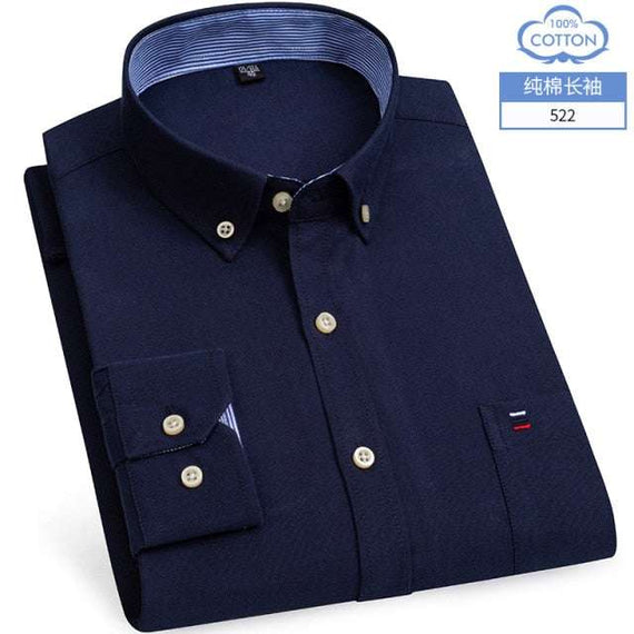 Men's Short Sleeve Shirts Oxford Plaid Striped Casual Dress Shirts