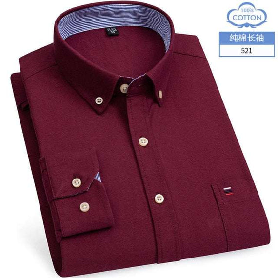 Men's Short Sleeve Shirts Oxford Plaid Striped Casual Dress Shirts