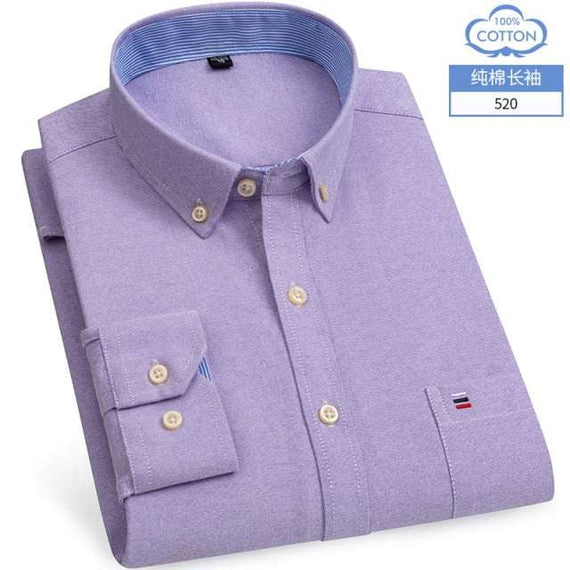 Men's Short Sleeve Shirts Oxford Plaid Striped Casual Dress Shirts