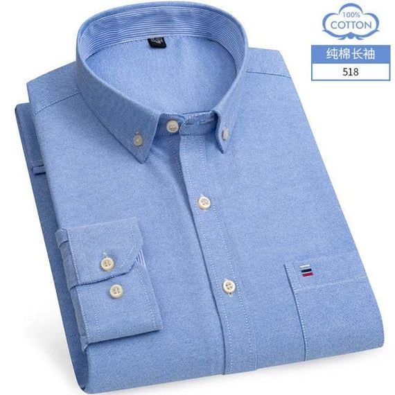 Men's Short Sleeve Shirts Oxford Plaid Striped Casual Dress Shirts