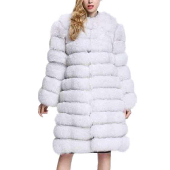 Luxury Super Long Women's Faux Fur Coat Thick Winter Outwear