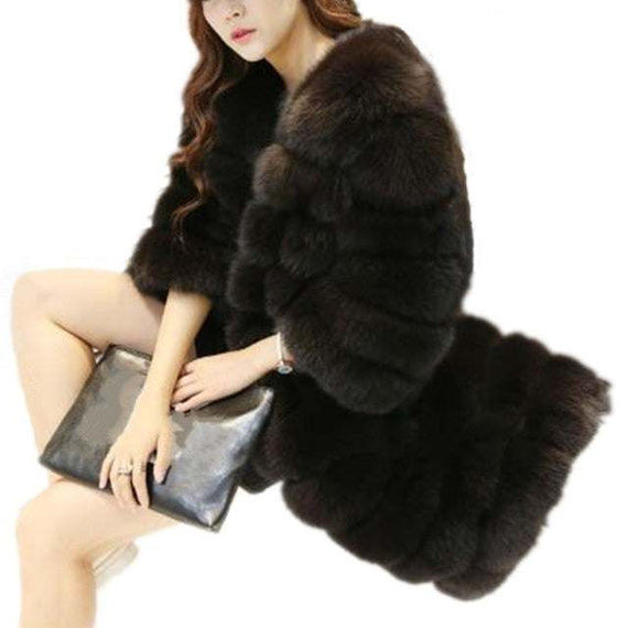 Luxury Super Long Women's Faux Fur Coat Thick Winter Outwear