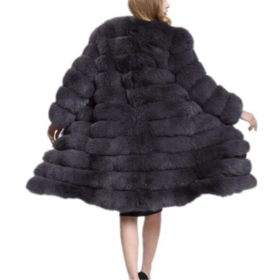 Luxury Super Long Women's Faux Fur Coat Thick Winter Outwear