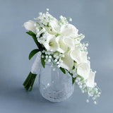 Whitney Wedding Waterfall Bridal Bouquet Fake Calla Lily Lilies Bouquet