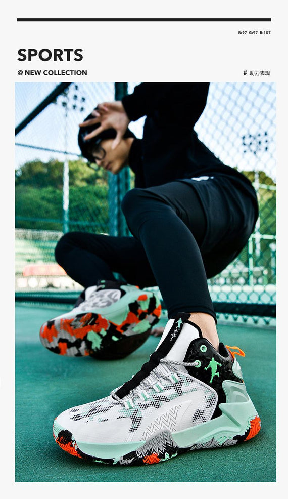 Unisex Basketball Shoes Golden Basketball Shoe Anti-skid Shoes