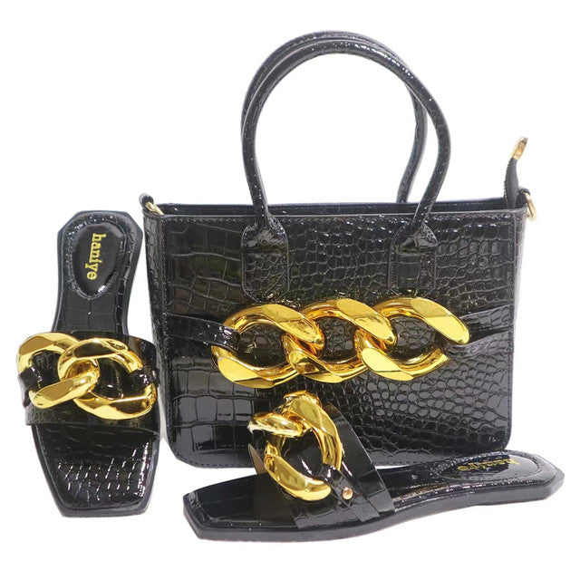 Italian Shoe and Bag Matching Set for Parties and Celebrations