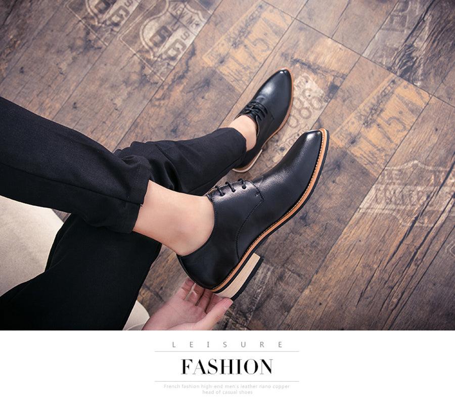 Men's Genuine Leather Oxford Dress Shoes Business Shoes - Acapparelstore