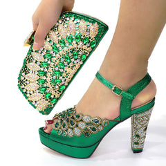 Elegant Italian Design Summer Shoes Rhinestone Party High Heel Sandals - Acapparelstore
