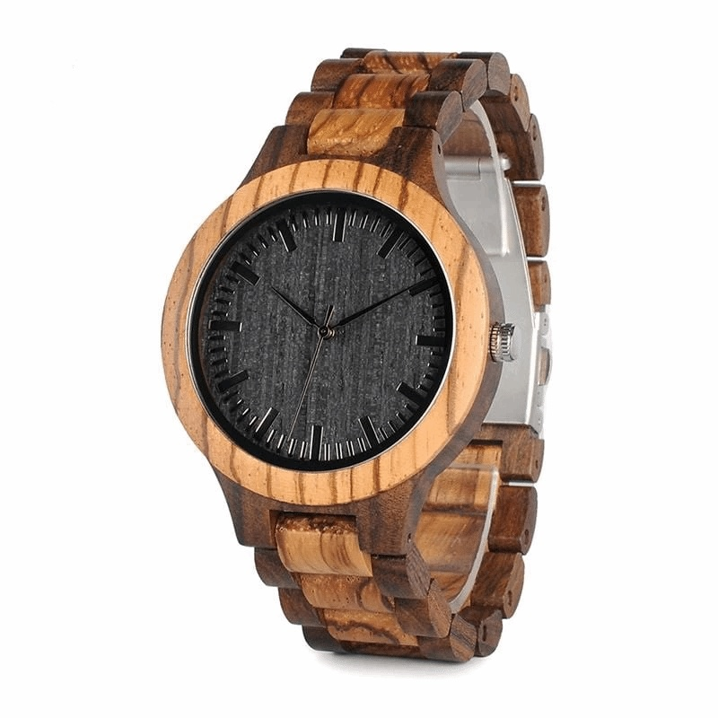 Top Brand Bobo Bird Designer Men's Zebra Quartz Wooden wristwatch - Acapparelstore